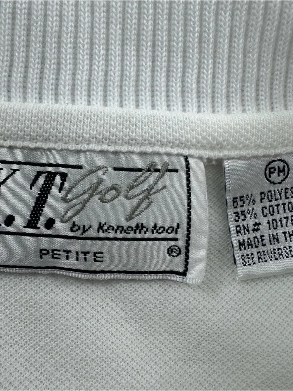 K.T. Sports White Polo Shirt